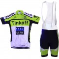 Ensemble cuissard vélo et maillot cyclisme équipe pro Tinkoff Saxo Fluo