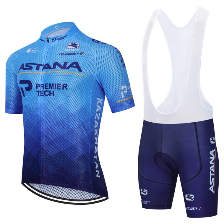 Ensemble cuissard vélo et maillot cyclisme équipe pro ASTANA 2021 Aero Mesh