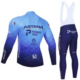 Ensemble cuissard vélo et maillot cyclisme hiver pro ASTANA 2021