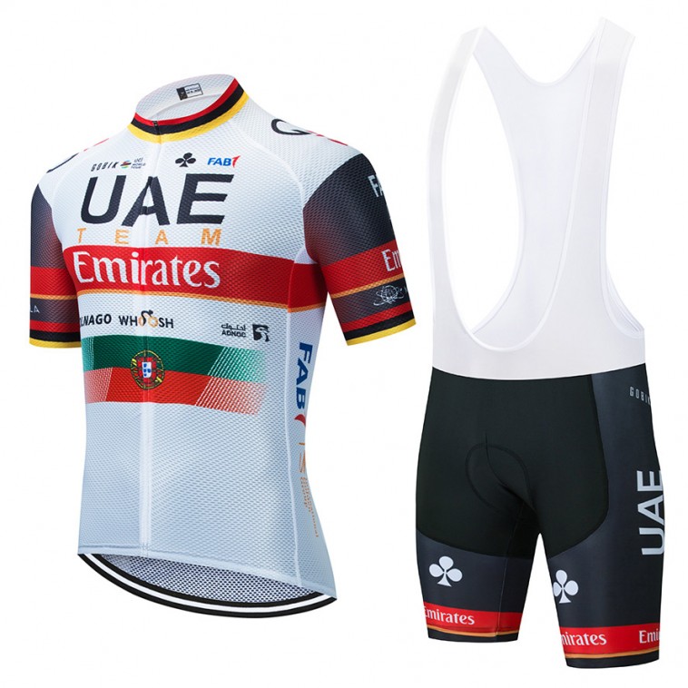 Ensemble cuissard vélo et maillot cyclisme équipe pro UAE EMIRATES 2021 Aero Mesh