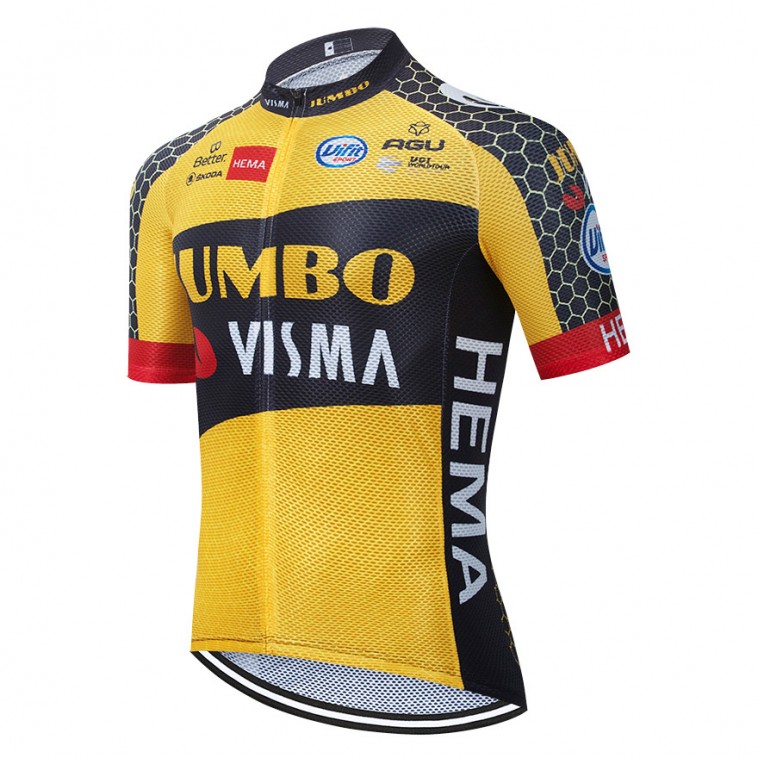 Maillot vélo équipe pro JUMBO VISMA 2021 Aero Mesh