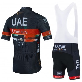 Ensemble cuissard vélo et maillot cyclisme équipe pro UAE EMIRATES 2021 Aero Mesh Noir