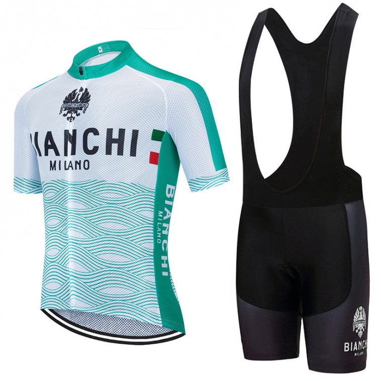 Ensemble cuissard vélo et maillot cyclisme pro BIANCHI 2021 Aero Mesh