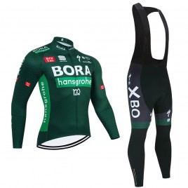 Ensemble cuissard vélo et maillot cyclisme hiver pro BORA Tour de France 2021