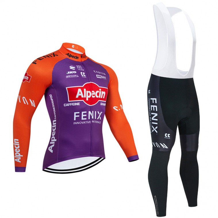 Ensemble cuissard vélo et maillot cyclisme hiver pro ALPECIN Fenix Tour de France 2021