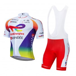 Ensemble cuissard vélo et maillot cyclisme équipe pro TotalEnergies 2021 Aero Mesh