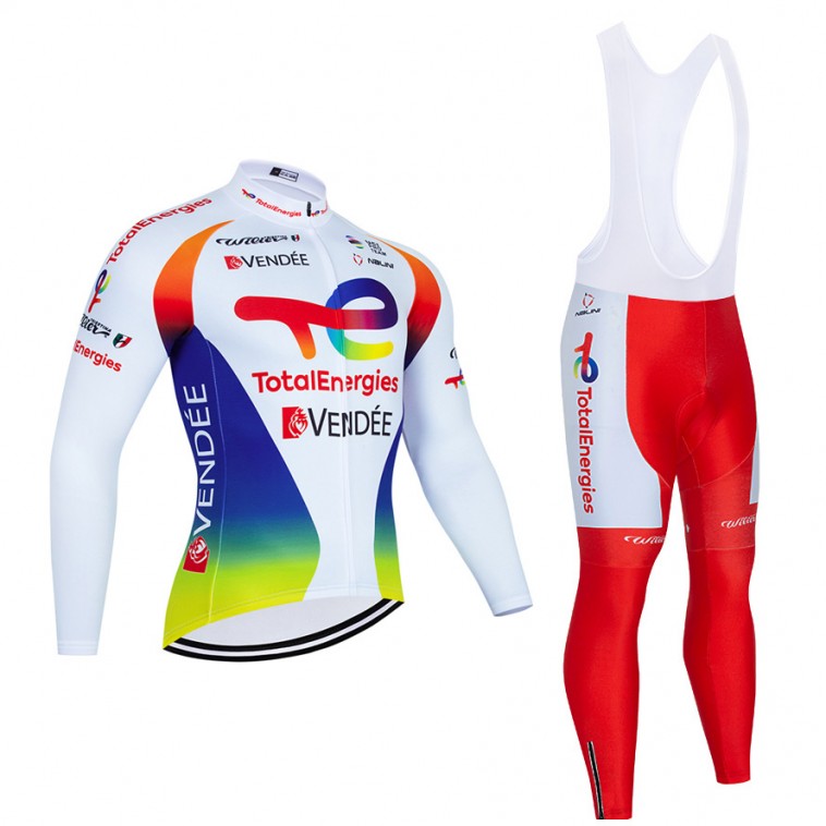 Ensemble cuissard vélo et maillot cyclisme hiver pro TotalEnergies 2021