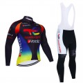 Ensemble cuissard vélo et maillot cyclisme hiver pro TotalEnergies 2021 Noir