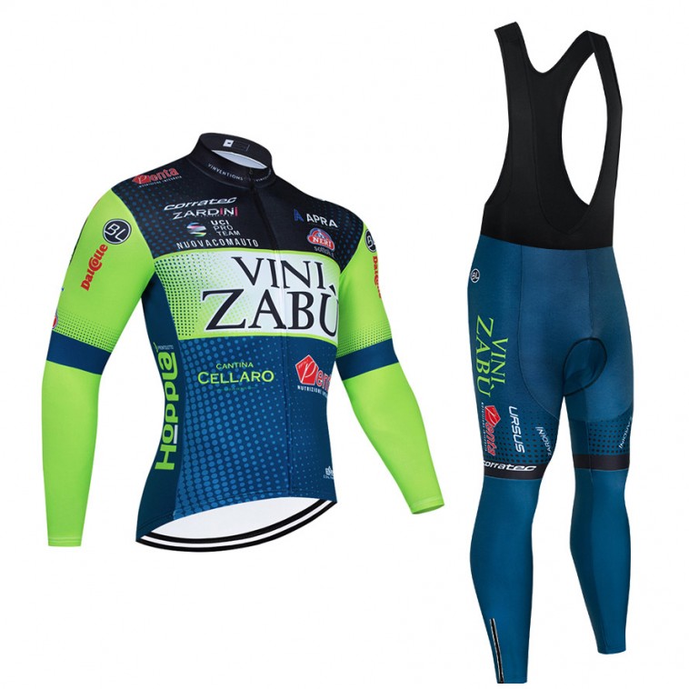 Ensemble cuissard vélo et maillot cyclisme hiver pro VINI ZABU 2021