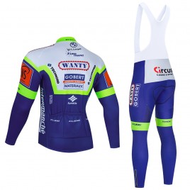 Ensemble cuissard vélo et maillot cyclisme hiver pro WANTY Gobert 2021