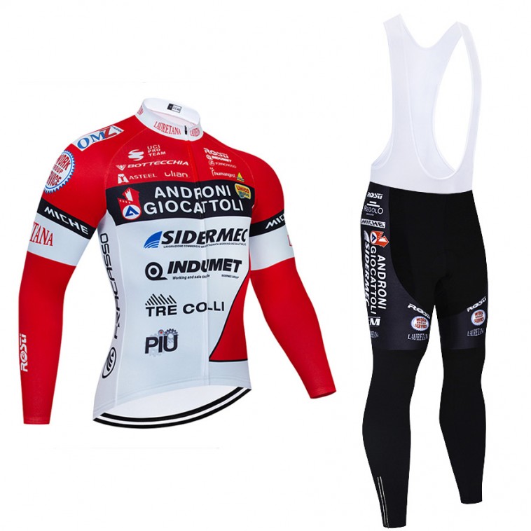 Ensemble cuissard vélo et maillot cyclisme hiver pro ANDRONI Giocattoli 2021