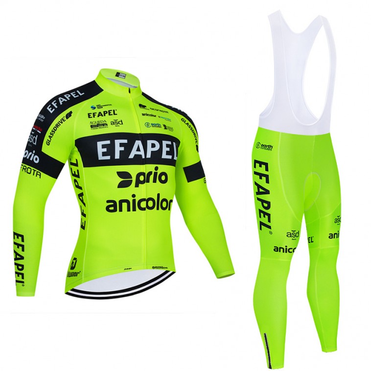 Ensemble cuissard vélo et maillot cyclisme hiver pro EFAPEL 2021