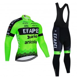 Ensemble cuissard vélo et maillot cyclisme hiver pro EFAPEL Anicolor 2021