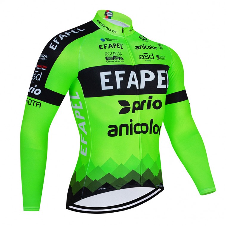 Maillot vélo hiver équipe pro EFAPEL Anicolor 2021
