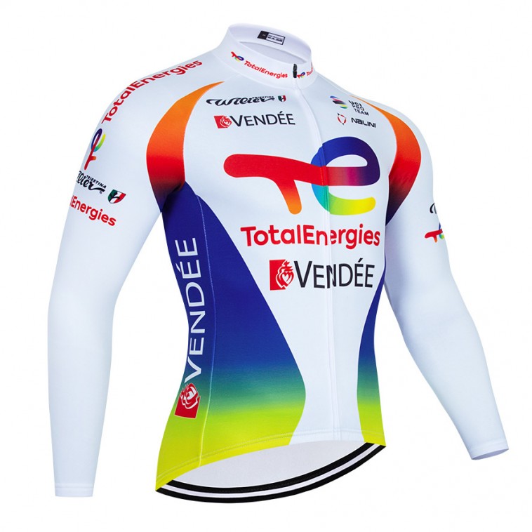 Maillot vélo hiver équipe pro TotalEnergies 2021