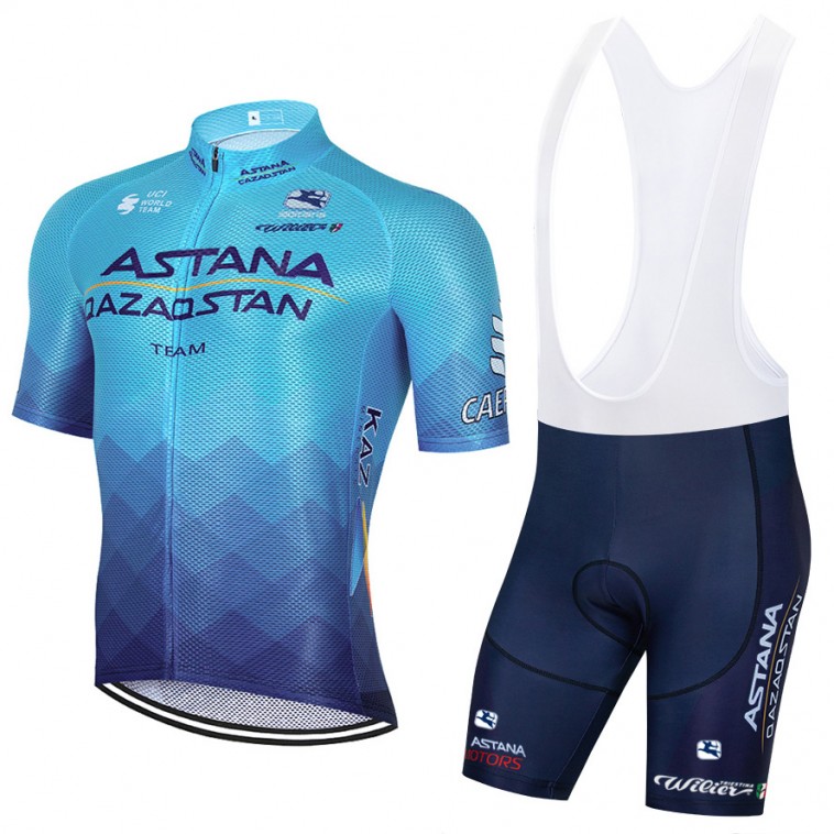 Ensemble cuissard vélo et maillot cyclisme équipe pro ASTANA 2022 Aero Mesh