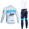 Ensemble cuissard vélo et maillot cyclisme hiver pro TREK Segafredo 2022 bleu