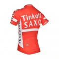 Ensemble cuissard vélo et maillot cyclisme équipe pro Tinkoff Saxo rouge