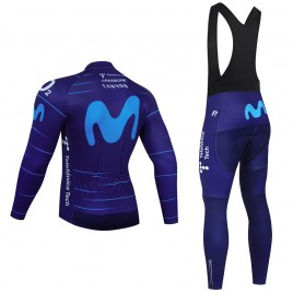 Ensemble cuissard vélo et maillot cyclisme hiver pro MOVISTAR 2022