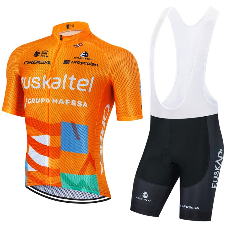 Ensemble cuissard vélo et maillot cyclisme équipe pro Euskaltel Euskadi 2022 Aero Mesh