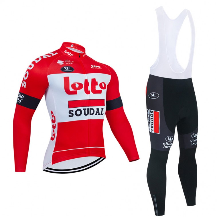 Ensemble cuissard vélo et maillot cyclisme hiver pro LOTTO Soudal 2022