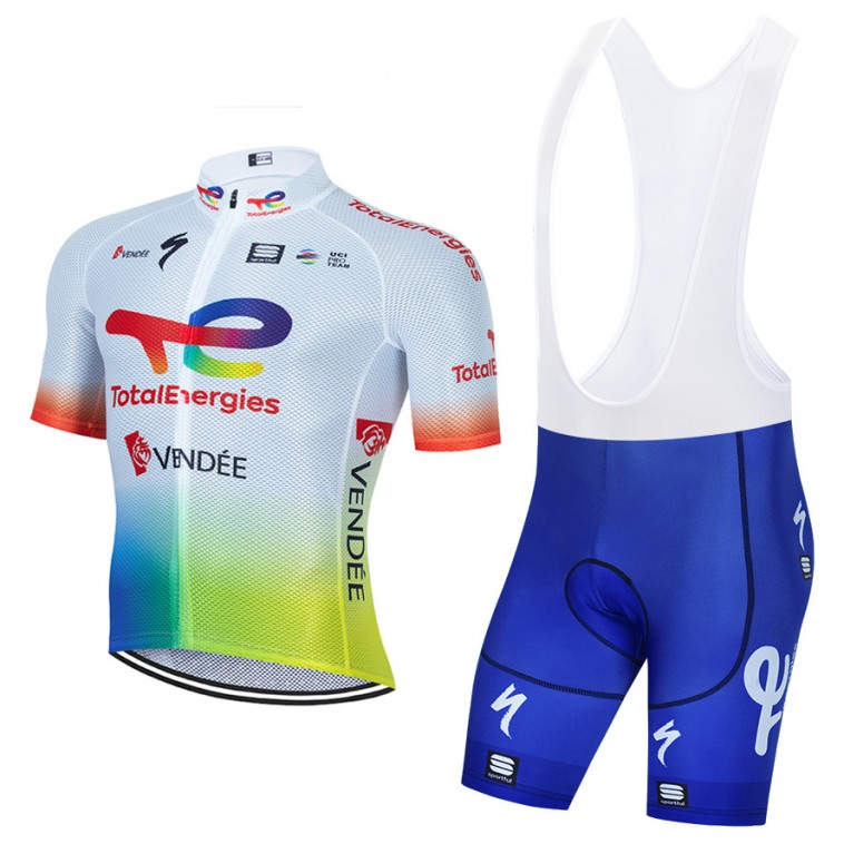 Ensemble cuissard vélo et maillot cyclisme équipe pro TotalEnergies 2022 Aero Mesh