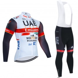 Ensemble cuissard vélo et maillot cyclisme hiver pro UAE EMIRATES 2022