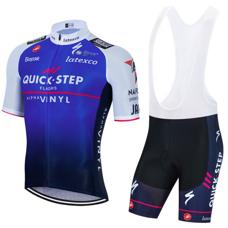 Ensemble cuissard vélo et maillot cyclisme équipe pro QUICK STEP 2022 Aero Mesh