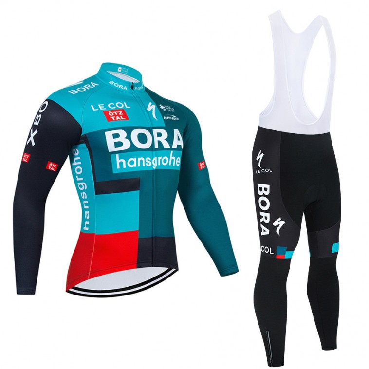 Homme Tenue Cycliste Manches Longues et Collant Long Hiver Thermal Fleece  2022 Bora-Hansgrohe N001