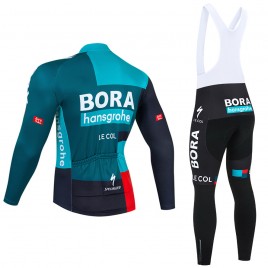 Ensemble cuissard vélo et maillot cyclisme hiver pro BORA 2022