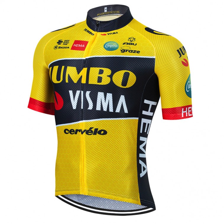 Maillot vélo équipe pro JUMBO Visma 2022 Aero Mesh