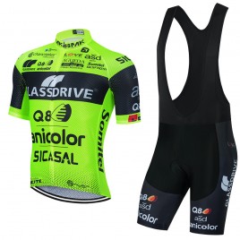 Ensemble cuissard vélo et maillot cyclisme équipe pro Glassdrive-Q8-Anicolor 2022 Aero Mesh