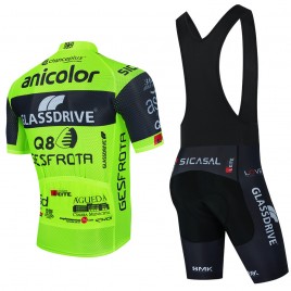 Ensemble cuissard vélo et maillot cyclisme équipe pro Glassdrive-Q8-Anicolor 2022 Aero Mesh