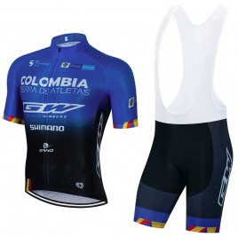 Ensemble cuissard vélo et maillot cyclisme équipe pro Colombia 2022 Aero Mesh