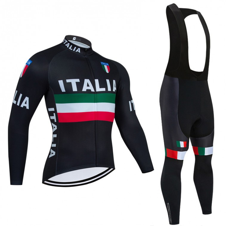 Ensemble cuissard vélo et maillot cyclisme hiver pro ITALIA 2022