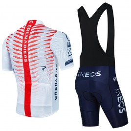 Ensemble cuissard vélo et maillot cyclisme équipe pro INEOS Grenadiers édition limitée blanche 2022 Aero Mesh