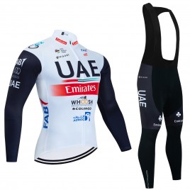 Ensemble cuissard vélo et maillot cyclisme hiver pro UAE EMIRATES 2023