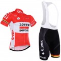 Ensemble cuissard vélo et maillot cyclisme équipe pro Lotto Soudal