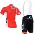 Ensemble cuissard vélo et maillot cyclisme équipe pro Lotto Soudal