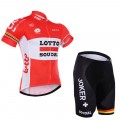 Ensemble cuissard vélo et maillot cyclisme équipe pro Lotto Soudal