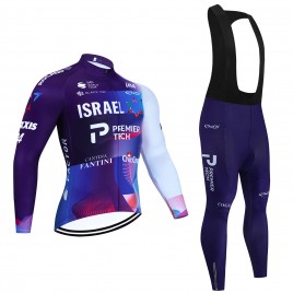 Ensemble cuissard vélo et maillot cyclisme hiver pro ISRAEL 2023