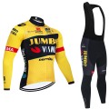 Ensemble cuissard vélo et maillot cyclisme hiver pro JUMBO Visma 2023