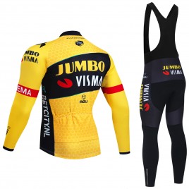 Ensemble cuissard vélo et maillot cyclisme hiver pro JUMBO Visma 2023