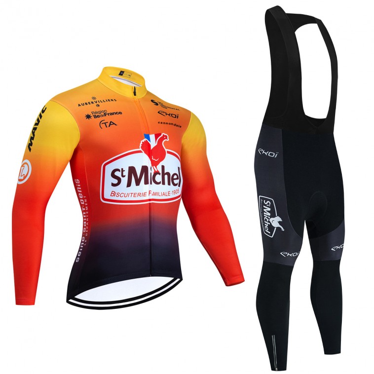 Ensemble cuissard vélo et maillot cyclisme hiver pro SAINT MICHEL Auber 93 2023