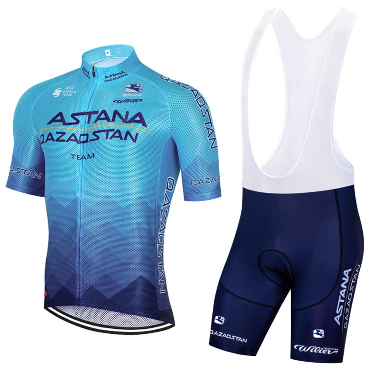 Ensemble cuissard vélo et maillot cyclisme équipe pro ASTANA Qazaqstan 2023 Aero Mesh