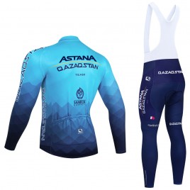 Ensemble cuissard vélo et maillot cyclisme hiver pro ASTANA Qazaqstan 2023