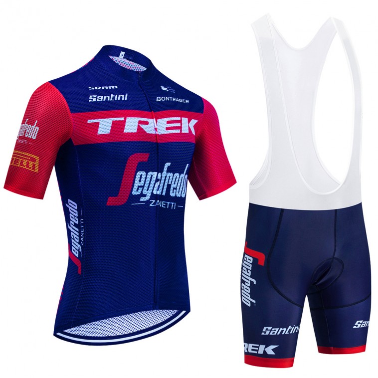 Ensemble cuissard vélo et maillot cyclisme équipe pro TREK Segafredo 2023 Aero Mesh bleu
