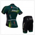 Ensemble cuissard vélo sans bretelles et maillot cyclisme équipe pro Europcar