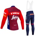 Ensemble cuissard vélo et maillot cyclisme hiver pro TREK Segafredo 2023 bleu