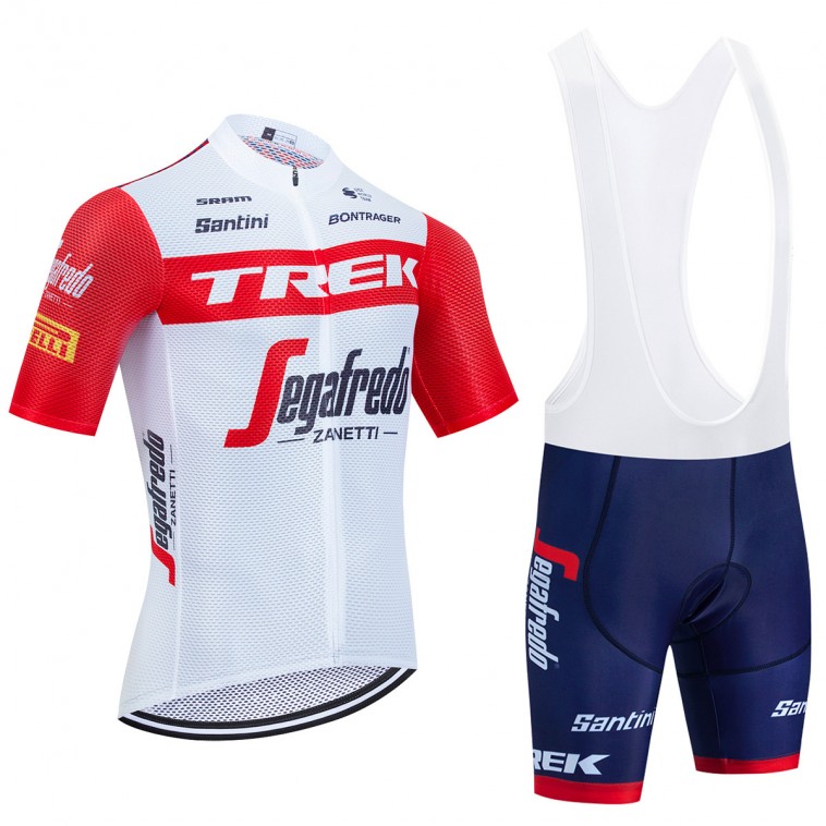 Ensemble cuissard vélo et maillot cyclisme équipe pro TREK Segafredo 2023 Aero Mesh blanc